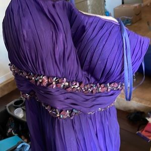 La femme strapless gown purple worn once